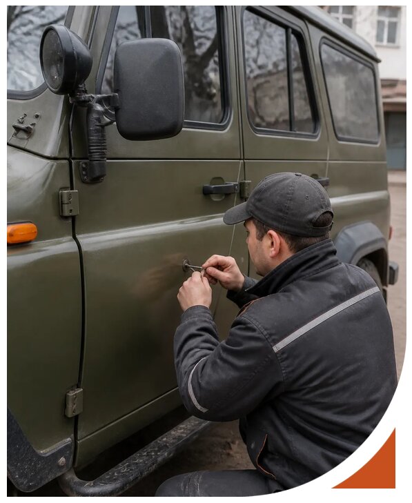 Профессиональное вскрытие автомобиля УАЗ без повреждений в Мысках